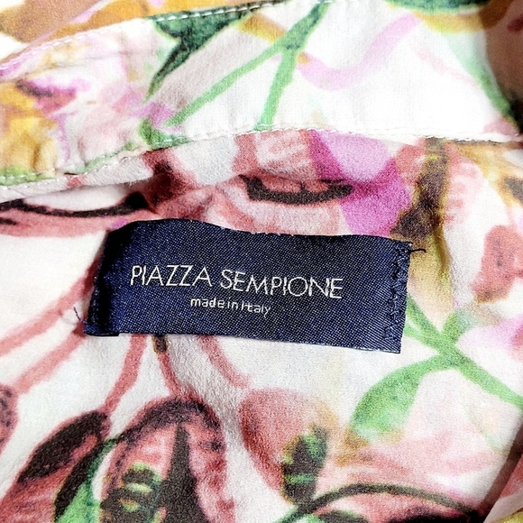 Piazza Sempione Italian Silk Blend Watercolor Floral Artsy (IT40/US Medium***) - Picture 8 of 14